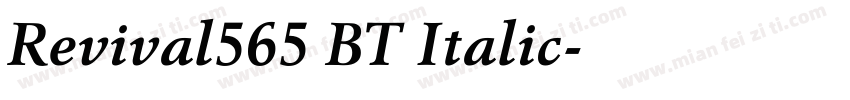 Revival565 BT Italic字体转换